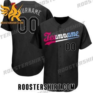 Quality Custom Black Black-Pink Baseball Jersey Gift for MLB Fans