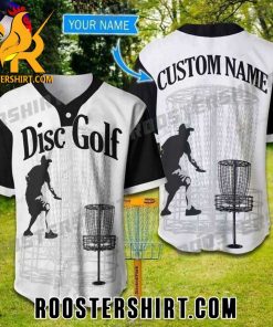 Quality Custom Disc Golfer Black And White Baseball Jersey Gift for MLB Fans