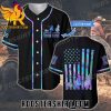 Quality Custom Hologram America Flag Baseball Jersey Gift for MLB Fans
