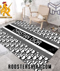 Quality Dior luxury new fashion black and white rug home decor