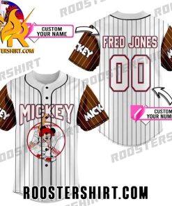 Quality Disney Mickey Custom Name Baseball Jersey Gift for MLB Fans