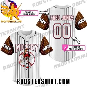 Quality Disney Mickey Custom Name Baseball Jersey Gift for MLB Fans