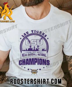 Quality LSU Tiger Skyline 2023 NCAA National Champions Unisex T-Shirt