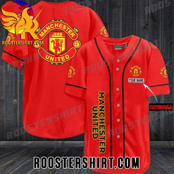 Quality Manchester United Custom name Baseball Jersey Gift for MLB Fans