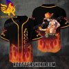 Quality One Piece Ace Fire Art Baseball Jersey Gift for MLB Fans