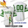 Quality Peter Pan White Green Disney Custom Baseball Jersey Gift for MLB Fans