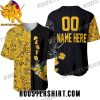 Quality Pluto Dog Pattern Black Yellow Disney Custom Baseball Jersey Gift for MLB Fans