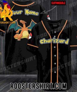 Quality Pokemon Charizard Personalized Baseball Jersey Gift for MLB Fans