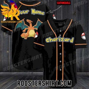 Quality Pokemon Charizard Personalized Baseball Jersey Gift for MLB Fans