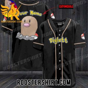 Quality Pokemon Diglett Personalized Baseball Jersey Gift for MLB Fans