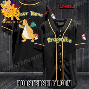 Quality Pokemon Dragonite Personalized Baseball Jersey Gift for MLB Fans