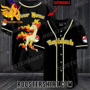 Quality Pokemon Rapidash Personalized Baseball Jersey Gift for MLB Fans