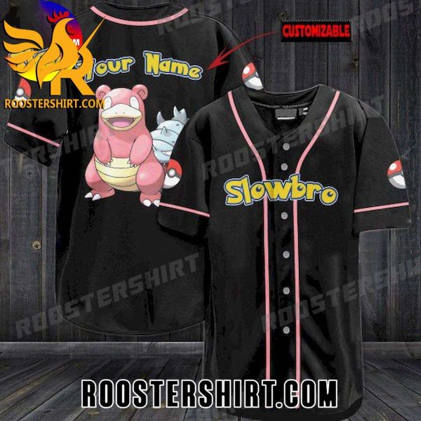 Quality Pokemon Slowbro Personalized Baseball Jersey Gift for MLB Fans