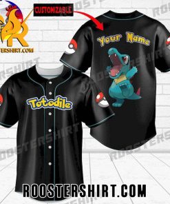 Quality Pokemon Totodile Customized Baseball Jersey Gift for MLB Fans