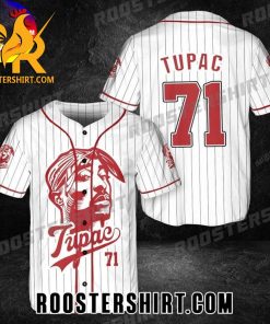Quality Tupac Original Stripe Baseball Jersey Gift for MLB Fans
