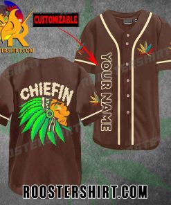 Quality Weed Chiefin Customized Baseball Jersey Gift for MLB Fans