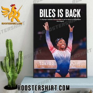 Simone Biles Is Back US Classic Poster Canvas