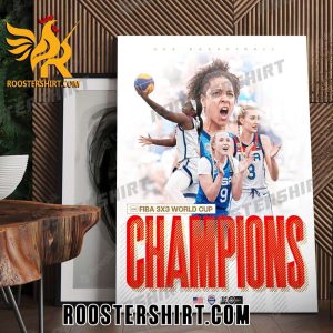 USA Basketball 3×3 World Cup Champions Poster Canvas