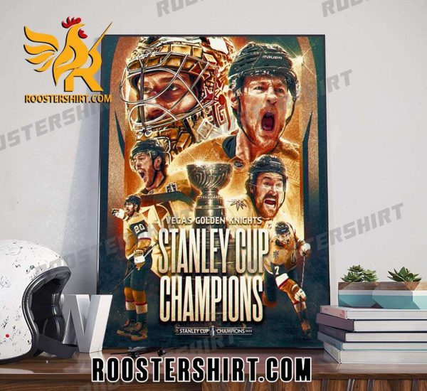 Vegas Golden Knights Champions 2023 Stanley Cup Championship Poster Canvas