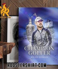 2023 Brian Harman Champion Golfer of the Year Poster Canvas