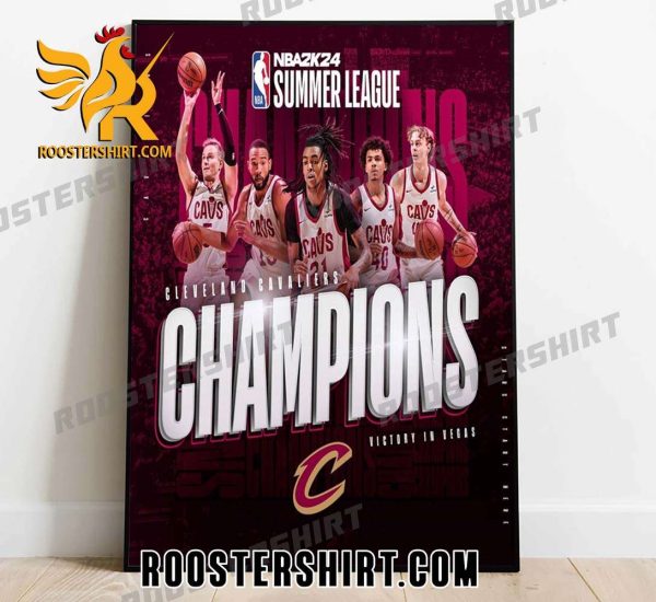 2023 Cleveland Cavaliers win the Summer League Championship Poster Canvas