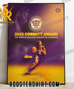 2023 Corbett Award Top Female Amateur Athlete In Louisiana Angel Reese Poster Canvas