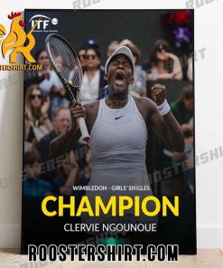 Clervie Ngounoue Champions 2023 Wimbledon Girls Singles Poster Canvas