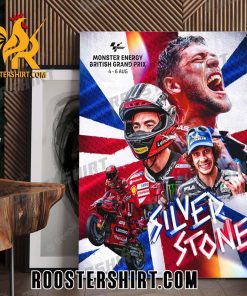 Coming Soon Monster Energy British GP 2023 Silverstone MotoGP Poster Canvas