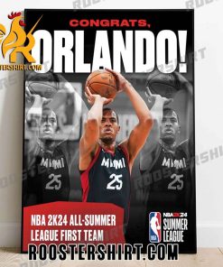 Congrats Orlando Robinson 2023 NBA 2k24 All Summer League First Team Poster Canvas