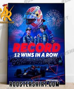 Congrats Red Bull Racing Record 12 Wins In A Row 2023 Poster Canvas