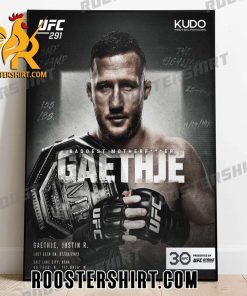 Congratulations Justin Gaethje Champions Beat Poirier by Knockout BMF At UFC 291 Poster Canvas