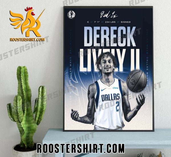 Dereck Lively II Dallas Mavericks Poster Canvas