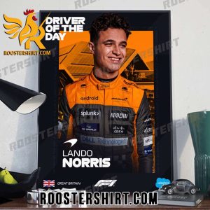 Driver Of The Day Lando Norris British GP 2023 Poster Canvas