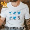 Evolution of Twitter Logos T-Shirt