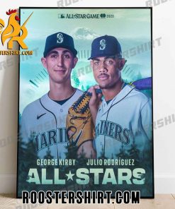 George Kirby And Julio Rodriguez All Star Game 2023 Poster Canvas