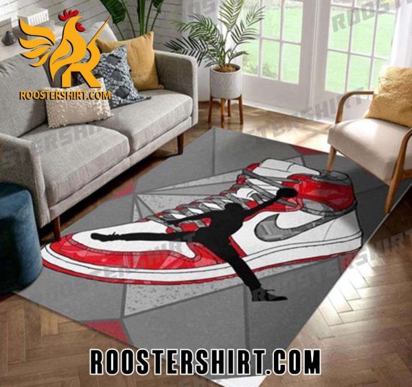 Jordan Logo Mix Sneakers Shoes Rug For Bedroom