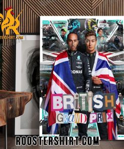 Lewis Hamilton And George Russell British GP 2023 Poster Canvas