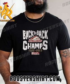 Limited Edition Birmingham Stallions Back To Back Champs 2022-2023 T-Shirt