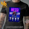 Lionel Messi 163 Game 129 Goals UEFA Champions League T-Shirt