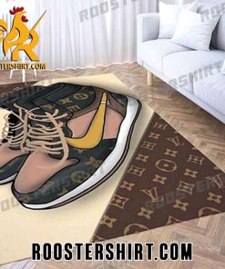 Louis Vuitton Mix Nike Air Jordan Sneaker Rug For Bedroom