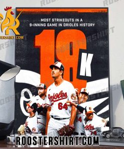 Most Strikeouts In A 9-Inning Game In Orioles History 18k Baltimore Orioles Poster Canvas