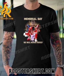NFL Patrick Mahomes Chiefs Memorial Day We Will Never Forget Unisex T-Shirt