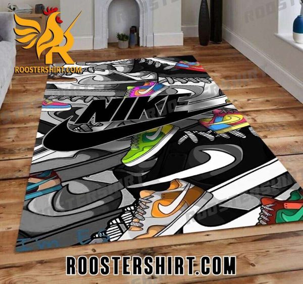 Nike Sneaker Colorful Collections Rug Home Decor
