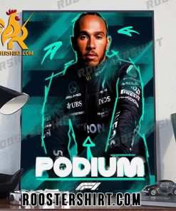 Podium F1 Lewis Hamilton British GP 2023 Poster Canvas