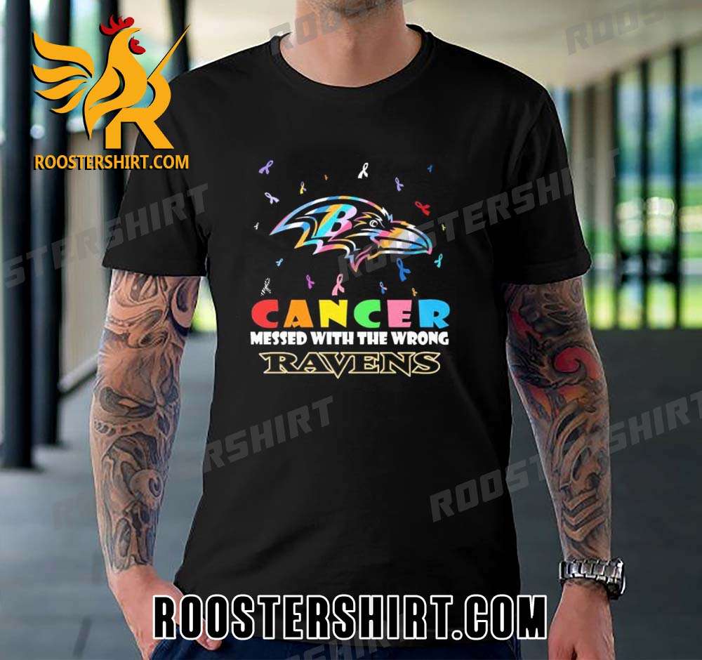 Quality Baltimore Ravens NFL Cancer Mess With The Wrong Unisex T-Shirt