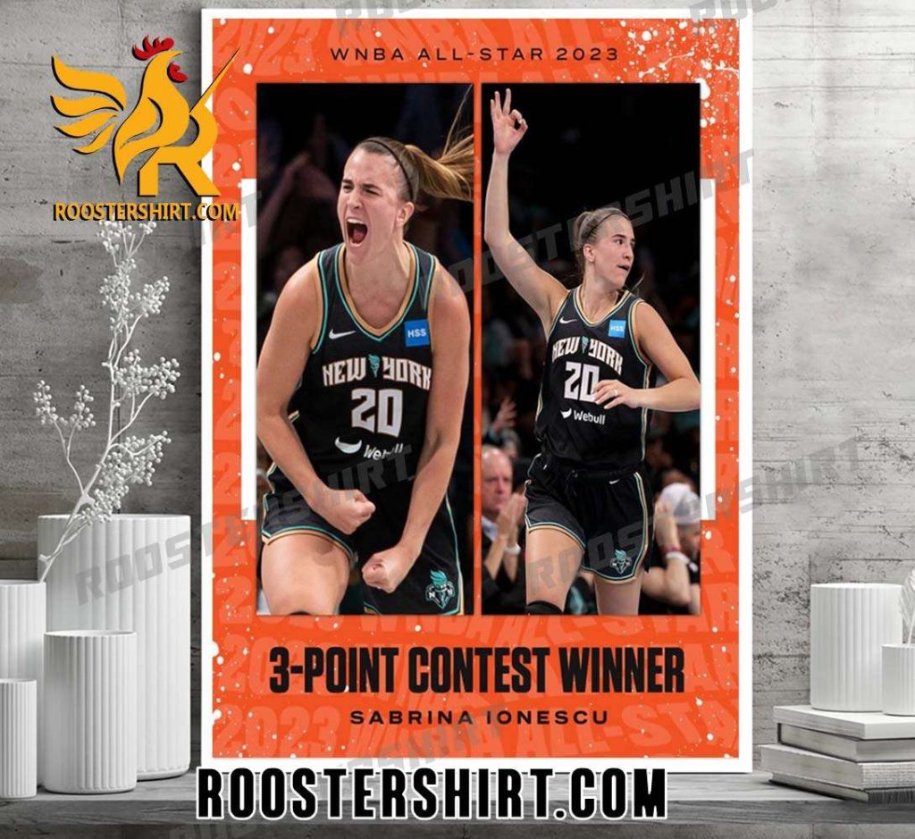 Sabrina Ionescu 3 Point Contest Winner WNBA All Star 2023 Poster Canvas