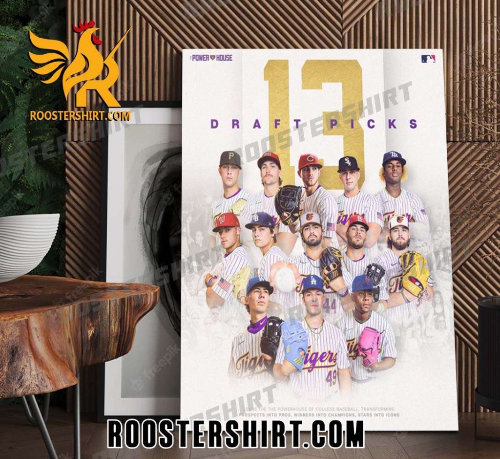 School Record 13 Draft Picks Power House MLB Poster Canvas