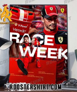 Scuderia Ferrari Belgian GP 2023 Poster Canvas