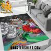 Slam Kicks Sneaker Watercolor Paint color Rug Home Decor