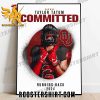 Taylor Tatum Committed Running Back 2024 Poster Canvas